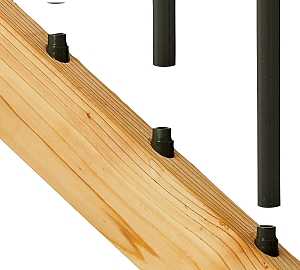 STAIR CONNECTOR W/SCREW BLACK 