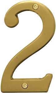 NUMBER HOUSE 2 SB 4IN BRSH BR 