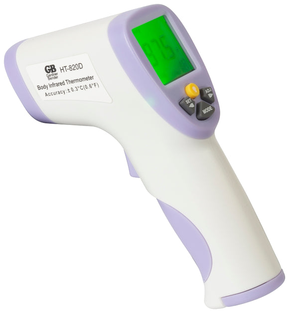Hti HT-820D Body Infrared Thermometer, 2 to 5.9 in, 0.1 deg C Resolution, LCD Display