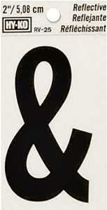 SYMBOL AMPERSAND 2IN BLK/SLV  