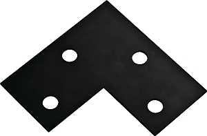 BRACE CORNER 6X3X1/8 BLK STL  