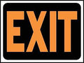 SIGN EXIT HYGLO 9X12IN PLASTIC