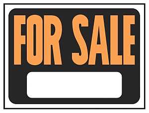 SIGN FOR SALE 9X12IN PLASTIC  