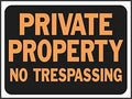 SIGN PRIVATE PROPERTY PLASTIC 