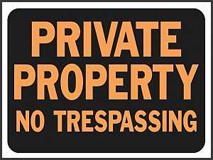 SIGN PRIVATE PROPERTY PLASTIC 