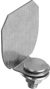 RAIL BARN DOOR END CAP GALV   