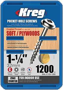 SCREW NO8 COARSE 1-1/4 1200CT 