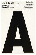 LETTER HOUSE A 3IN REFL BLK   