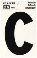 LETTER HOUSE C 3IN REFL BLK   