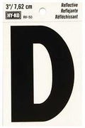 LETTER HOUSE D 3IN REFL BLK   
