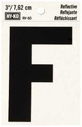 LETTER HOUSE F 3IN REFL BLK   