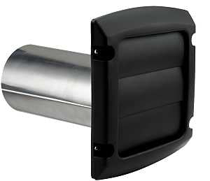 HOOD VENT LOUVERED BLACK 4IN  