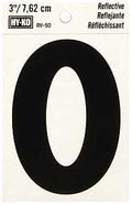 LETTER HOUSE O 3IN REFL BLK   