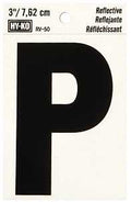 LETTER HOUSE P 3IN REFL BLK   