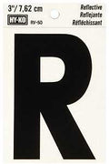 LETTER HOUSE R 3IN REFL BLK   