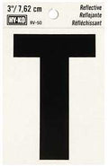 LETTER HOUSE T 3IN REFL BLK   