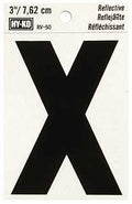 LETTER HOUSE X 3IN REFL BLK   