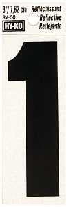 NUMBER HOUSE 1 3IN REFL BLK   