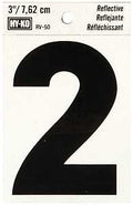 NUMBER HOUSE 2 3IN REFL BLK   