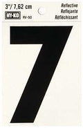 NUMBER HOUSE 7 3IN REFL BLK   