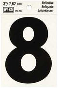 NUMBER HOUSE 8 3IN REFL BLK   