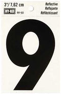 NUMBER HOUSE 9 3IN REFL BLK   