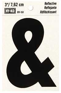 SYMBOL AMPERSAND 3IN BLK/SLV  