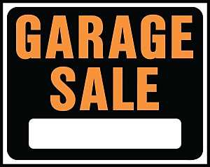 SIGN GARAGE SALE JUMBO PLAST  