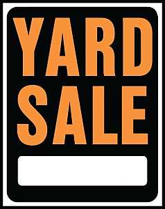 SIGN YARD SALE JUMBO PLAST    