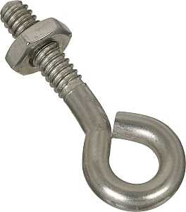 EYE BOLT W/NUT 3/16X1-1/2IN SS