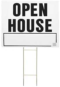 LAWN SIGN OPEN HOUSE 20X24IN  