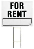 LAWN SIGN FOR RENT 20X24IN    