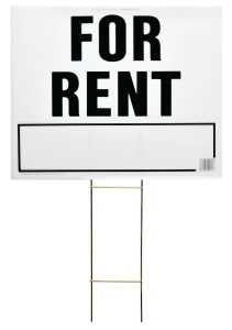 LAWN SIGN FOR RENT 20X24IN    
