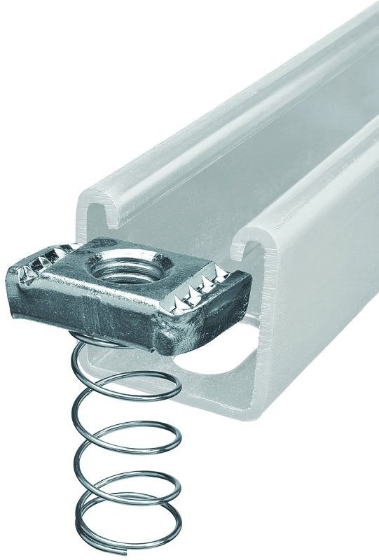 SuperStrut 100 Series ZA1001/4EG-10 Spring Nut, 1/4 in, Steel, Galvanized
