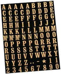 NUMBER/LETTER MYLAR 3/8IN BLK 