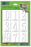 NUMBER SLF-ADH 0-9 WHT 2.375IN