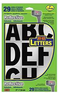 LETTER REFLECTIVE SET BLK 3IN 