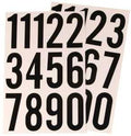NUMBER/LETTER 3IN VNYL BLK    
