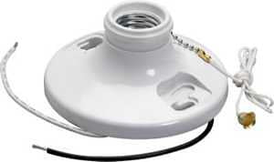 PULL CHAIN LAMPHOLDER WHT 250W