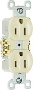 GRNDG RECEPTACLE DPX IVORY 15A