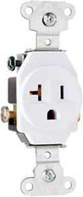 SG RECPTCL SINGLE WHT 20A 125V