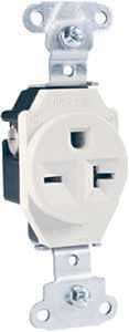 SG RECPTCL SINGLE WHT 20A 250V
