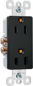 RECEPTACLE DECO DPX BLK 2P 15A