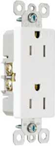 DECO RECEPTACLE DPX TR WHT 15A