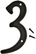 NUMBER HOUSE 3 PLASTIC 4IN BLK