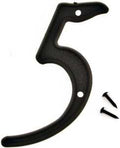 NUMBER HOUSE 5 PLASTIC 4IN BLK