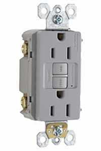 RECEPTACLE GFCI DPX GRAY 15A  