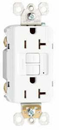 RECEPTACLE GFCI DPX WHITE 20A 