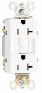 RECEPTACLE GFCI DPX WHITE 20A 