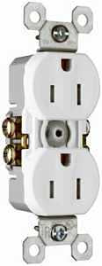 RECEPTCLE DUPLEX TR 3W WHT 15A
